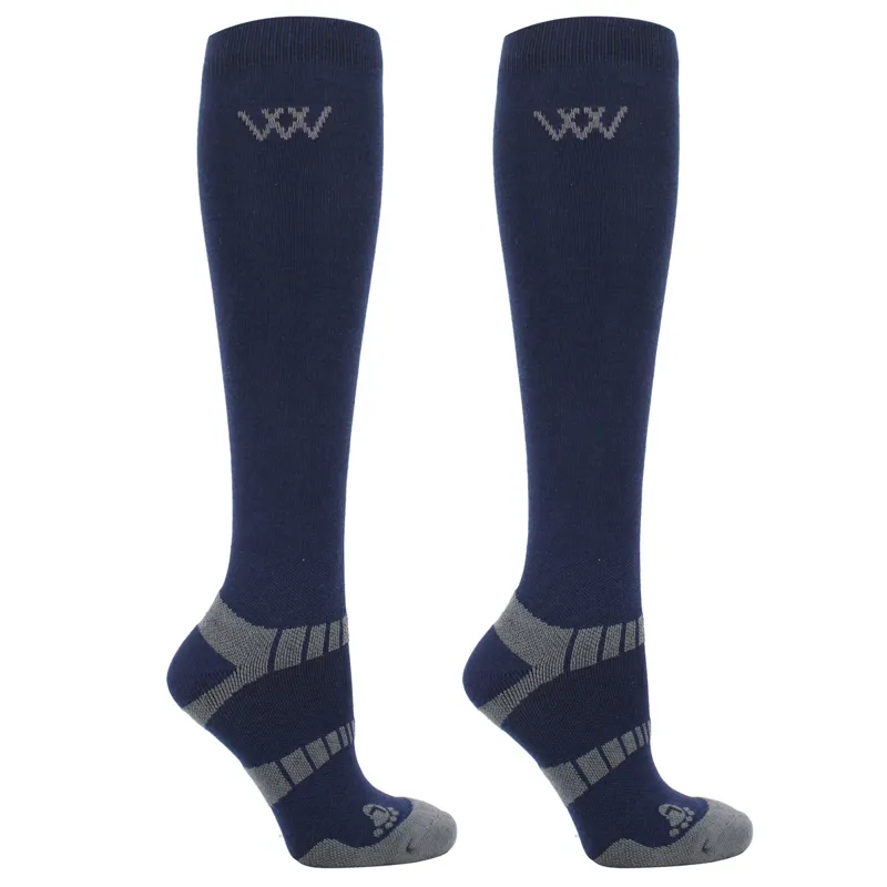 Woof Wear Long Bamboo Riding Socks Navy